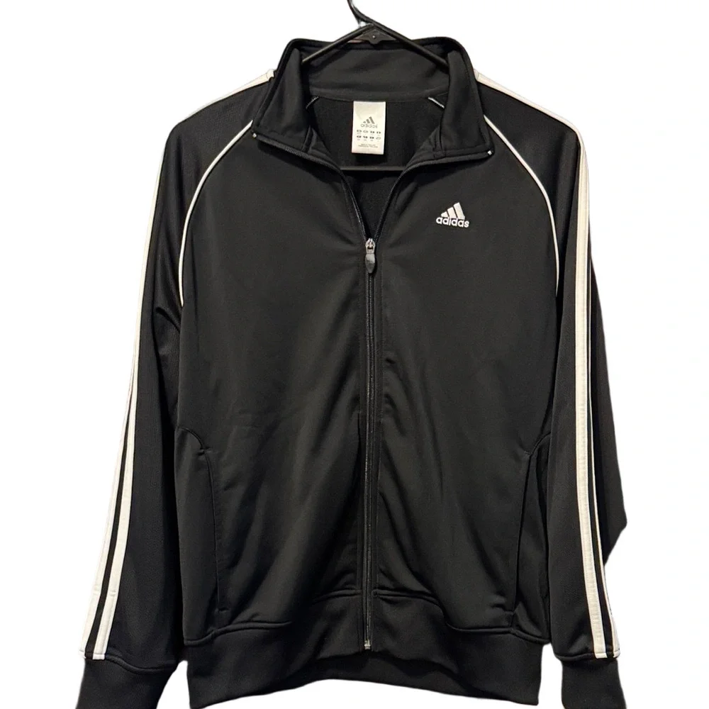 Adidas Black Essentials Warm-Up Track Jacket Size L